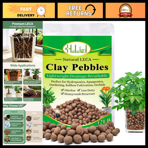 12lb leca clay pebbles - pebbles, for