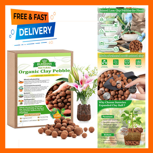 2lb organic leca clay pebbles - clay,