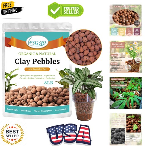 Organic leca clay pebbles - lb,